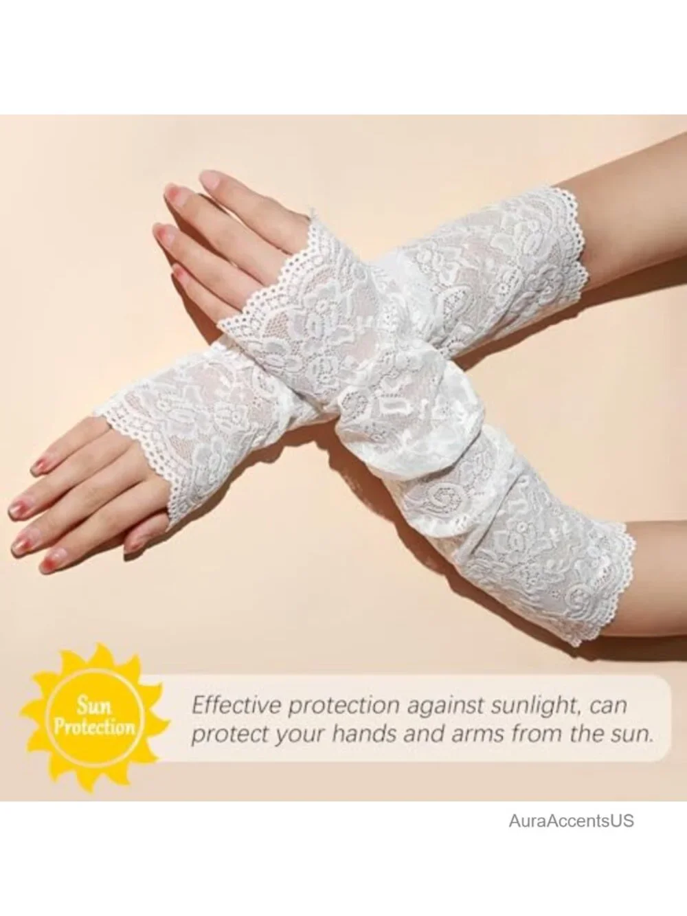 Floral Lace Arm Sleeves for Women Wedding Tea Party Engagement Dress